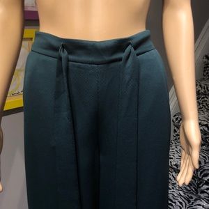 Ted Baker NWT Tie Waist Dark Green Wide Leg Pants